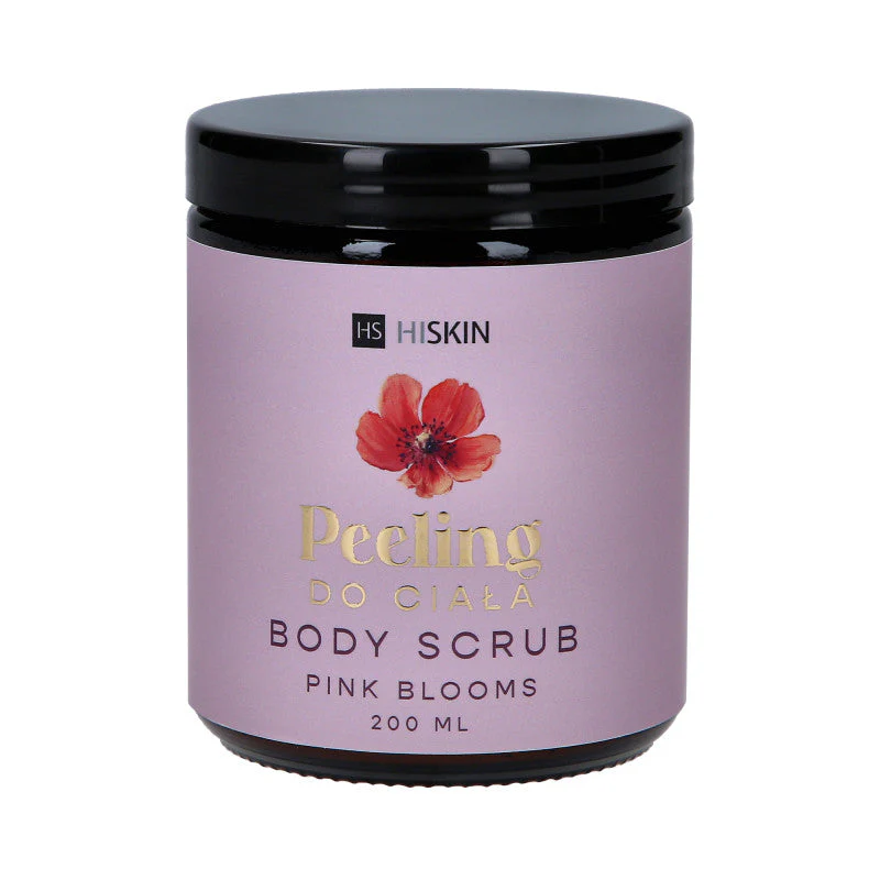 HISKIN PINK BLOOMS PEONY & ROSE Cukrowy peeling do ciała 200 ml