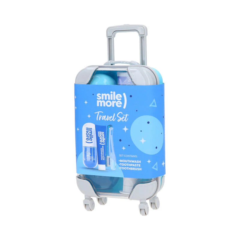 HISKIN SMILE MORE TRAVEL SET Zestaw podróżny pasta do zębów 30 ml + płyn do płukania jamy ustnej 60 ml