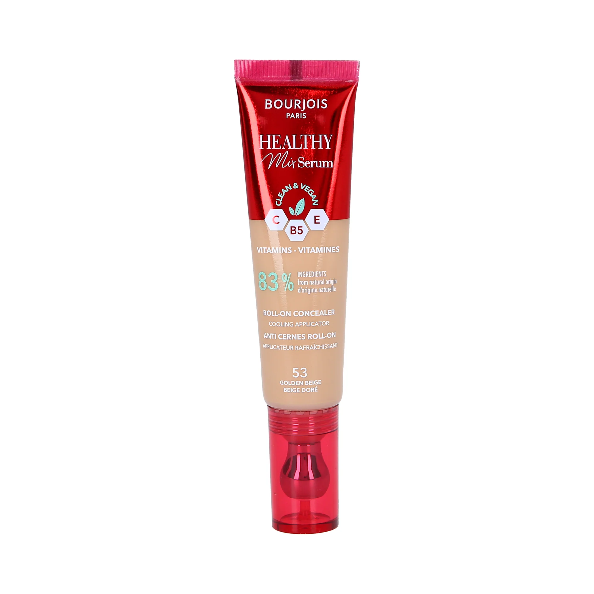 BOURJOIS HEALTHY MIX CLEAN&VEGAN SERUM Korektor pod oczy 53 Golden Beige 13 ml