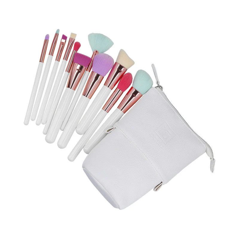 ilū basic Zestaw 11 pędzli do makijażu + etui, Wielokolorowy - Image 2
