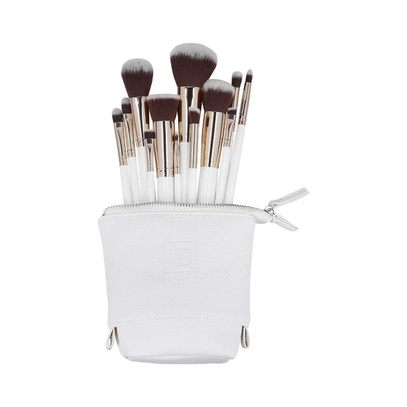 ilū basic Zestaw 12 pędzli do makijażu + etui, Biały