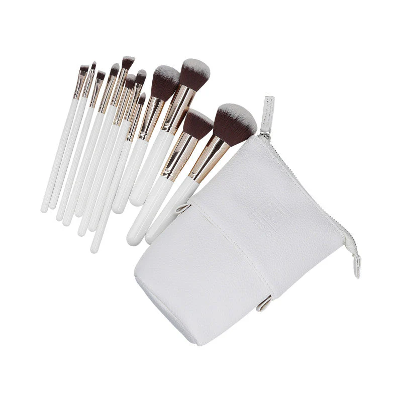 ilū basic Zestaw 12 pędzli do makijażu + etui, Biały - Image 2