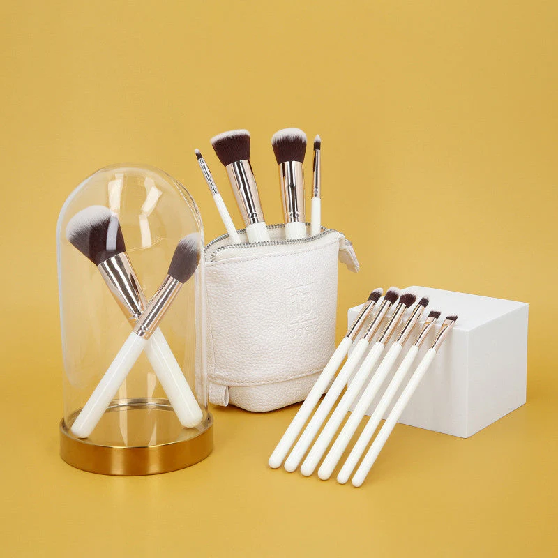 ilū basic Zestaw 12 pędzli do makijażu + etui, Biały - Image 4
