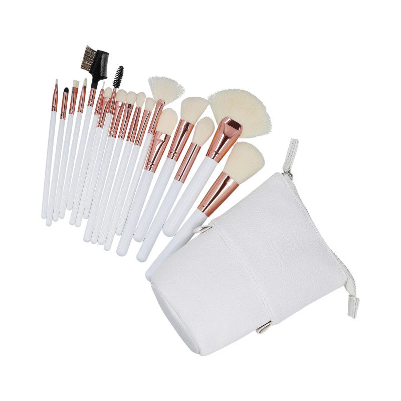 ilū basic Zestaw 18 pędzli do makijażu + etui, Biały - Image 2