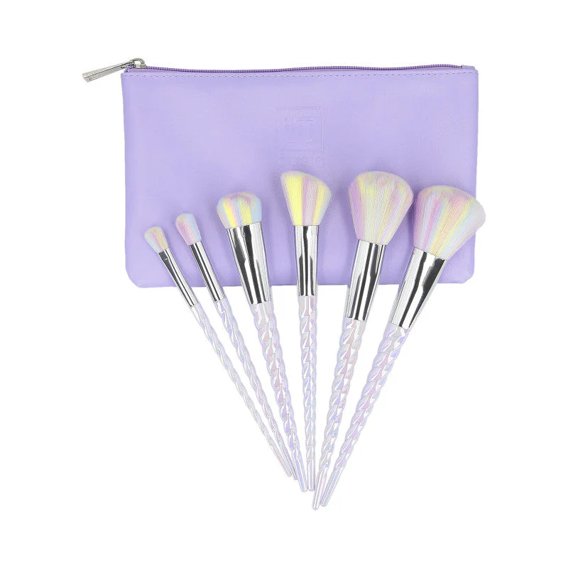ilū basic Zestaw 6 pędzli do makijażu + etui, Unicorn - Image 3