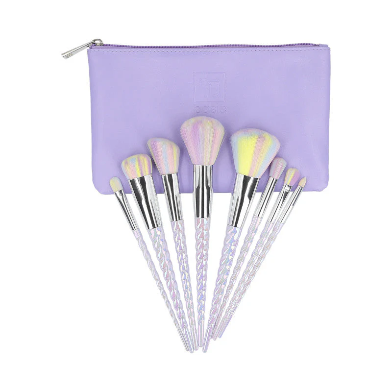 ilū basic Zestaw 8 pędzli do makijażu + etui, Unicorn - Image 3
