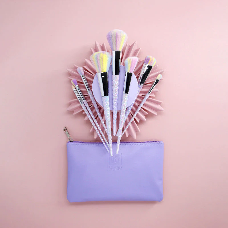 ilū basic Zestaw 8 pędzli do makijażu + etui, Unicorn - Image 4