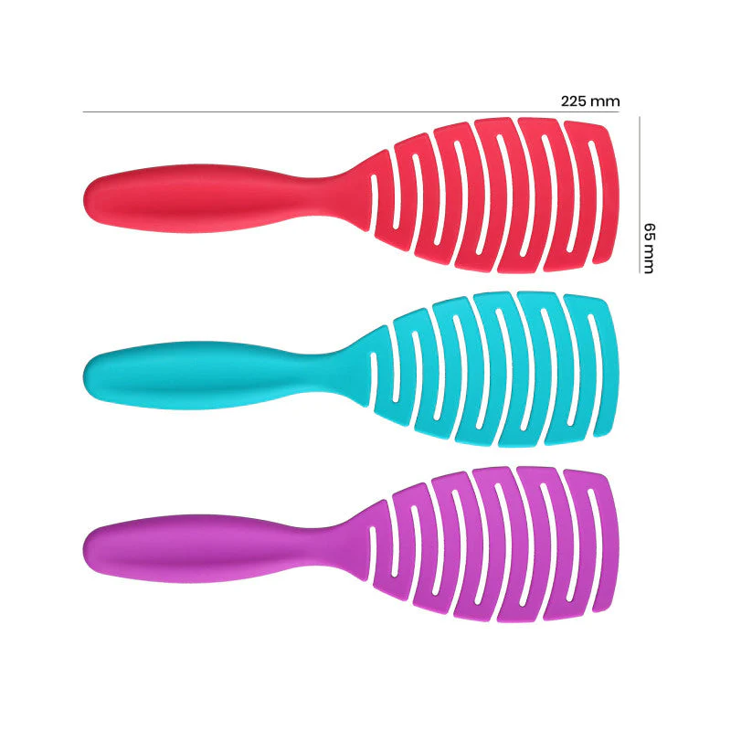 ilū My Happy Color – Zestaw 3 szczotek do rozczesywania włosów - Image 2