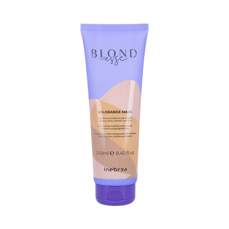 INEBRYA BLONDESSE NO-ORANGE Maska do włosów blond niwelująca żółte tony 250 ml