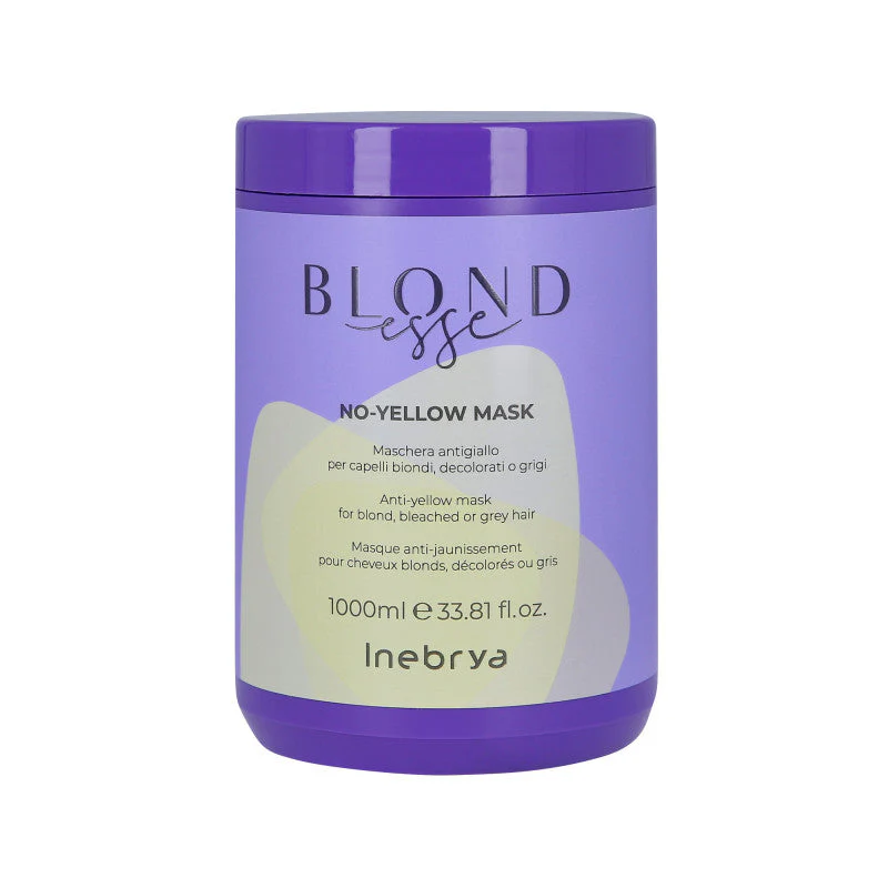 INEBRYA BLONDESSE NO YELLOW Maska do włosów blond, rozjaśnianych i siwych 1000 ml