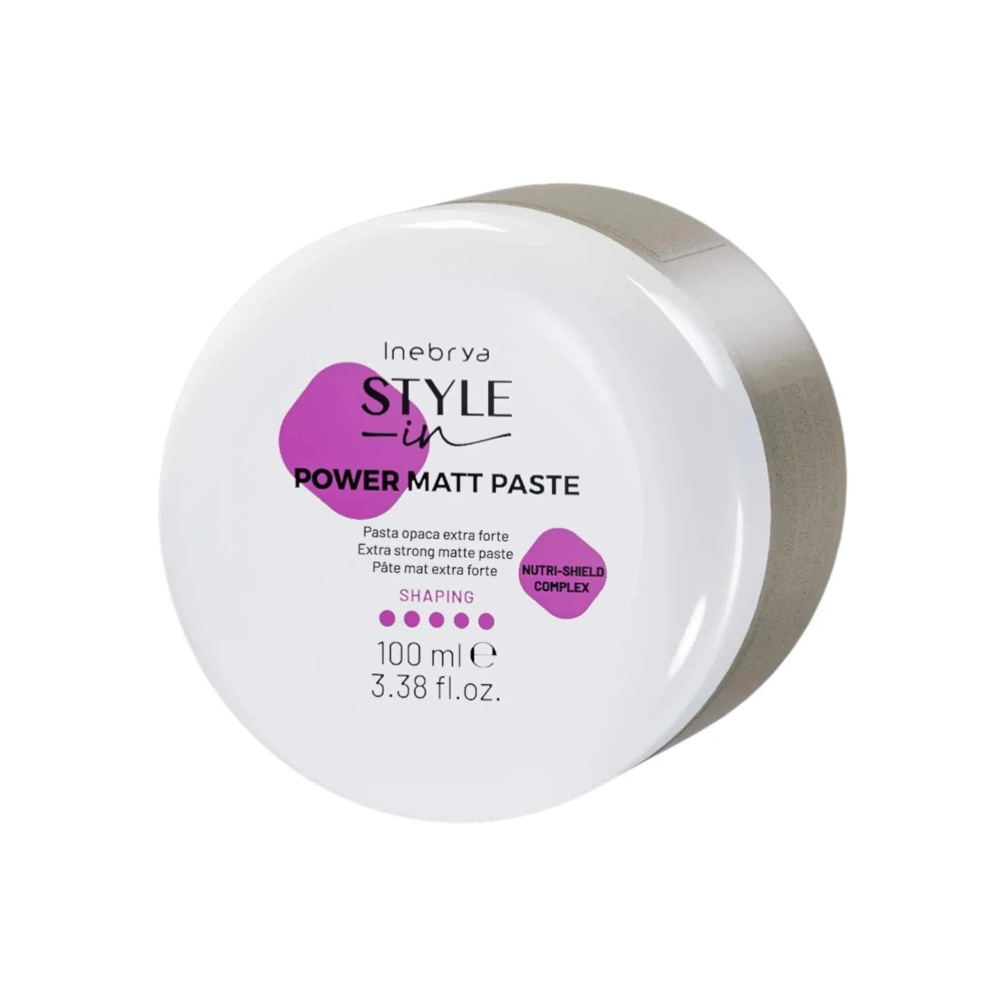 INEBRYA STYLE-IN POWER MATT PASTE Extra mocna pasta do stylizacji włosów o matowym wykończeniu 100 ml