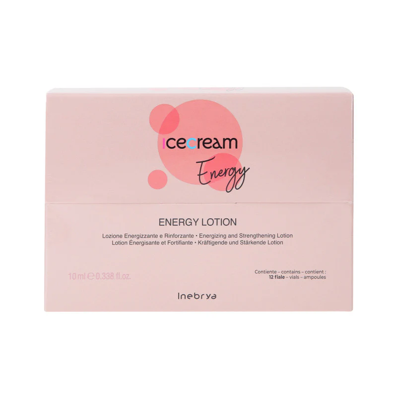 INEBRYA ICE CREAM ENERGY Wzmacniające ampułki do skóry głowy 10 x 12 ml