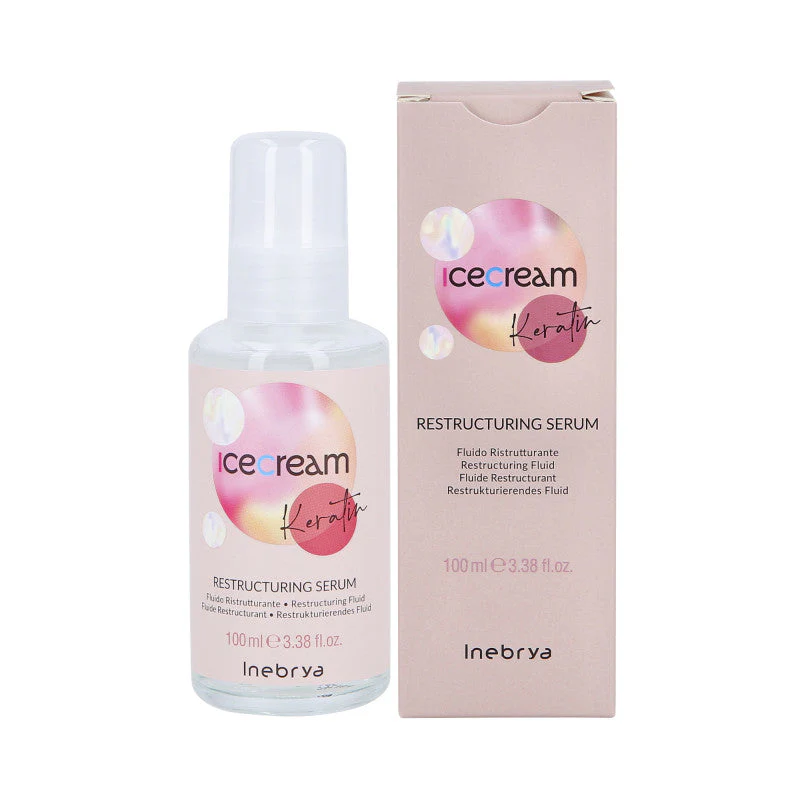 INEBRYA ICE CREAM KERATIN Keratynowe serum do włosów zniszczonych 100 ml