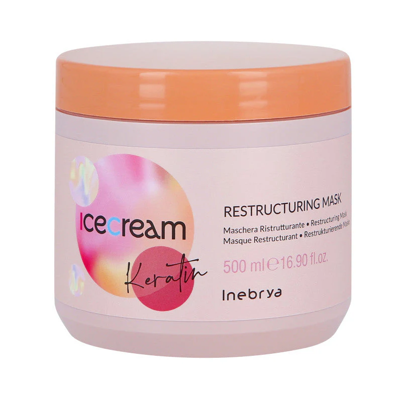 INEBRYA ICE CREAM RESTRUCTURING Maska do włosów z keratyną 500 ml