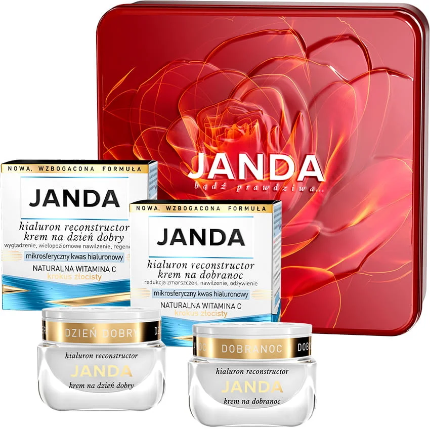 JANDA Zestaw Hialuron Reconstructor Dzień+Noc w puszce prezentowej 2 x 50 ml