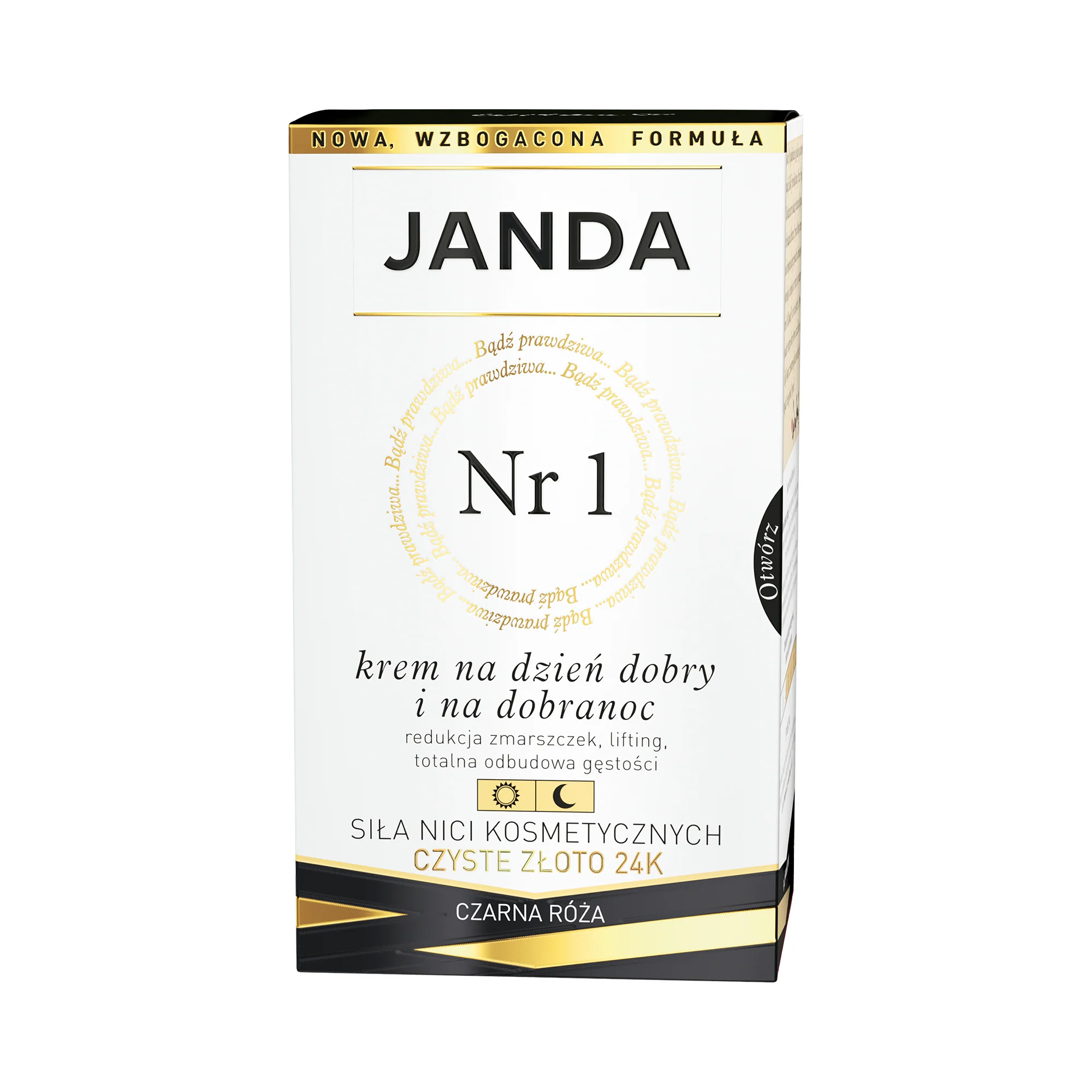 JANDA NR 1 Krem liftingujący, przeciwzmarszczkowy z czystym złotem na dzień/noc 50 ml