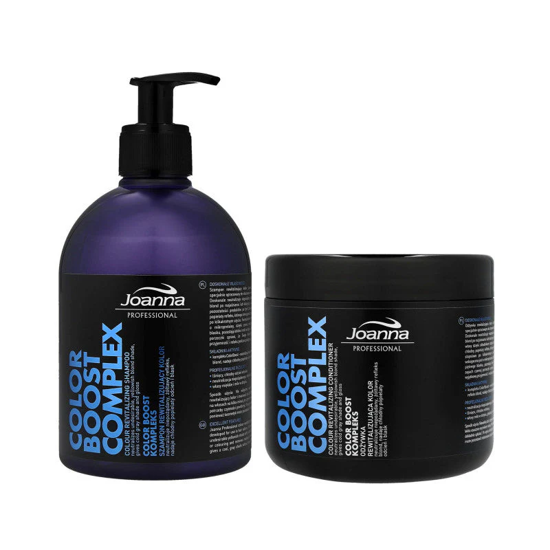 JOANNA PROFESSIONAL COLOR BOOST COMPLEX Szampon rewitalizujący kolor 500 ml + odżywka 500 g
