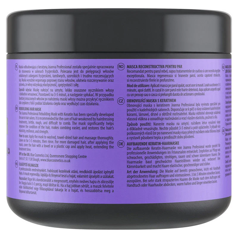 JOANNA PROFESSIONAL KERATIN Maska odbudowująca z keratyną 500 ml - Image 3