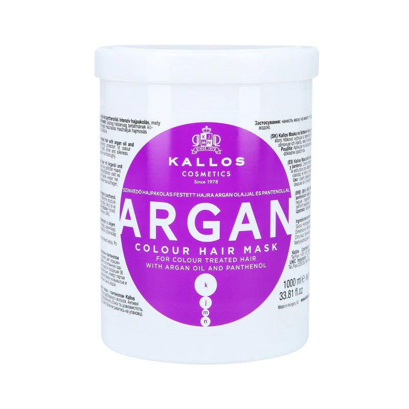 KALLOS ARGAN OIL Kremowa maska chroniąca kolor 1000 ml