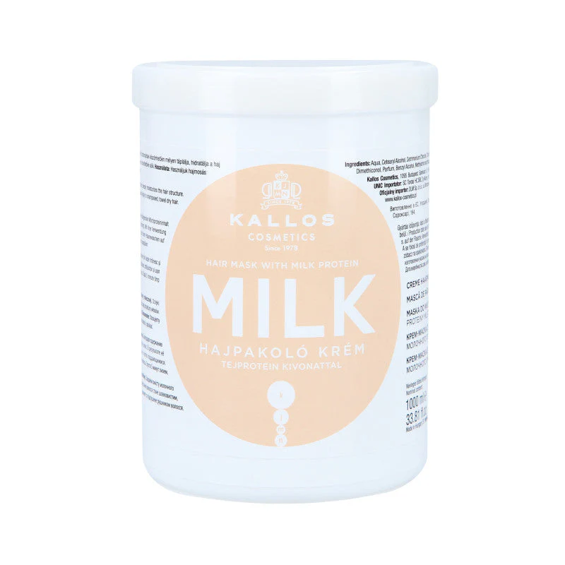 KALLOS KJMN Milk Maska do włosów z proteinami mleka 1000 ml