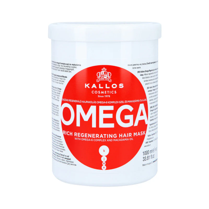 KALLOS KJMN OMEGA Maska z kompleksem Omega-6 i olejkiem makadamia 1000 ml