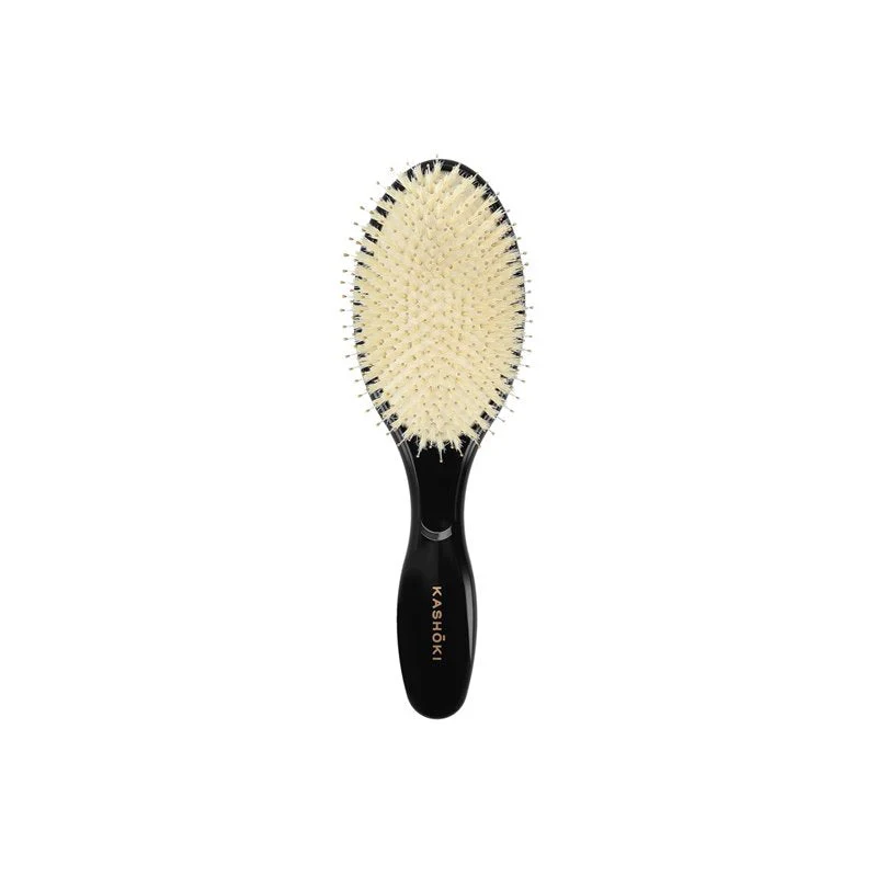 KASHŌKI Smooth White Detangler Duża szczotka z białym włosiem dzika, Oval - Image 2