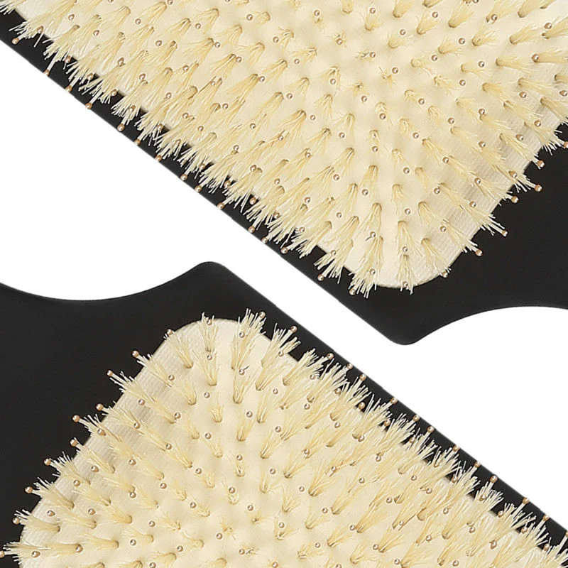 KASHŌKI Smooth White Detangler Szczotka z białym włosiem dzika, Paddle - Image 3
