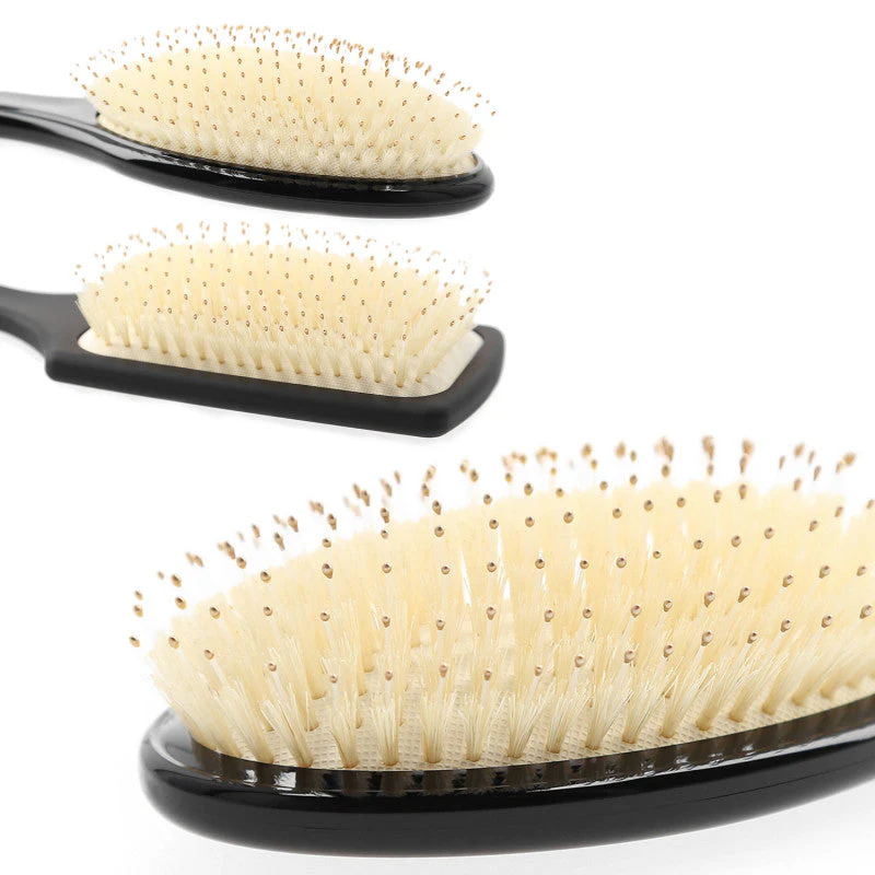 KASHŌKI Smooth White Detangler Zestaw 3 szczotek z białym włosiem dzika - Image 4