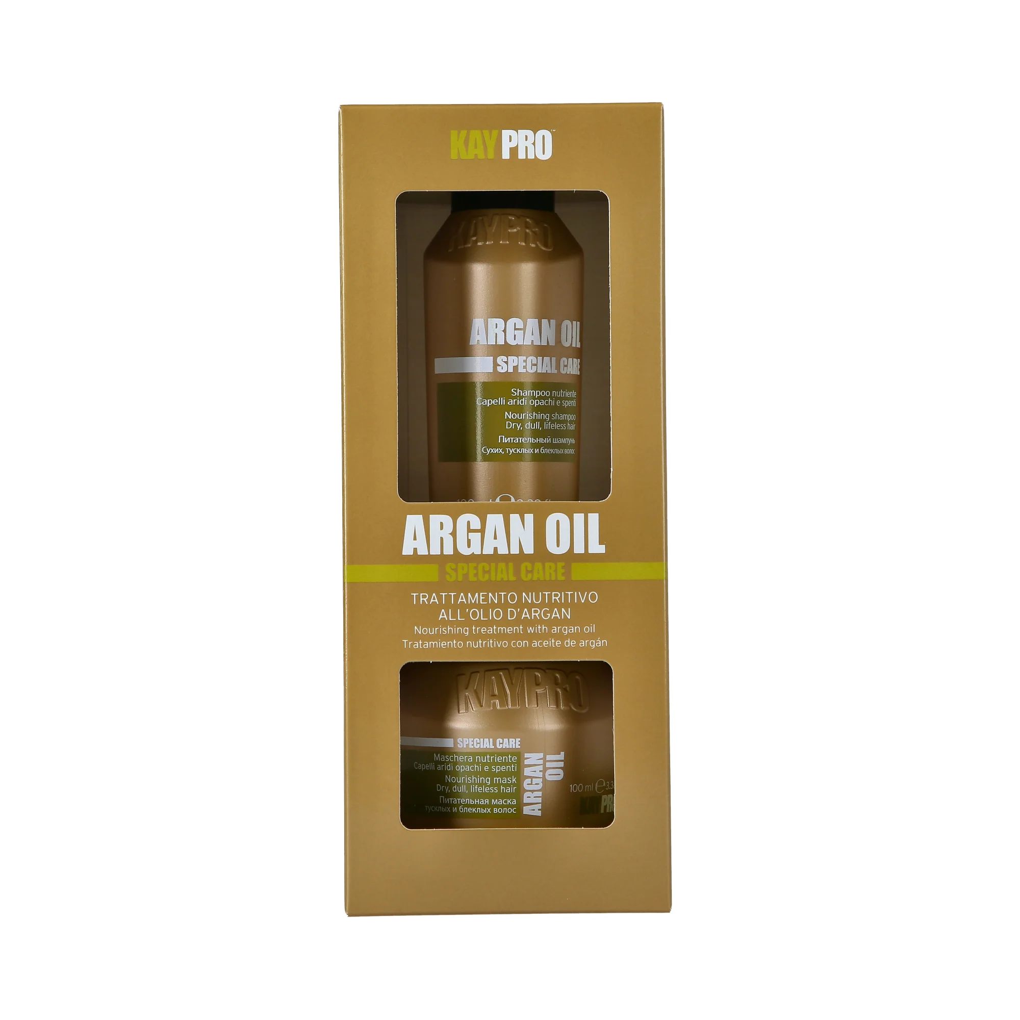 KAYPRO ARGAN OIL SET Głęboko nawilżający zestaw do włosów suchych i osłabionych 2 x 100 ml