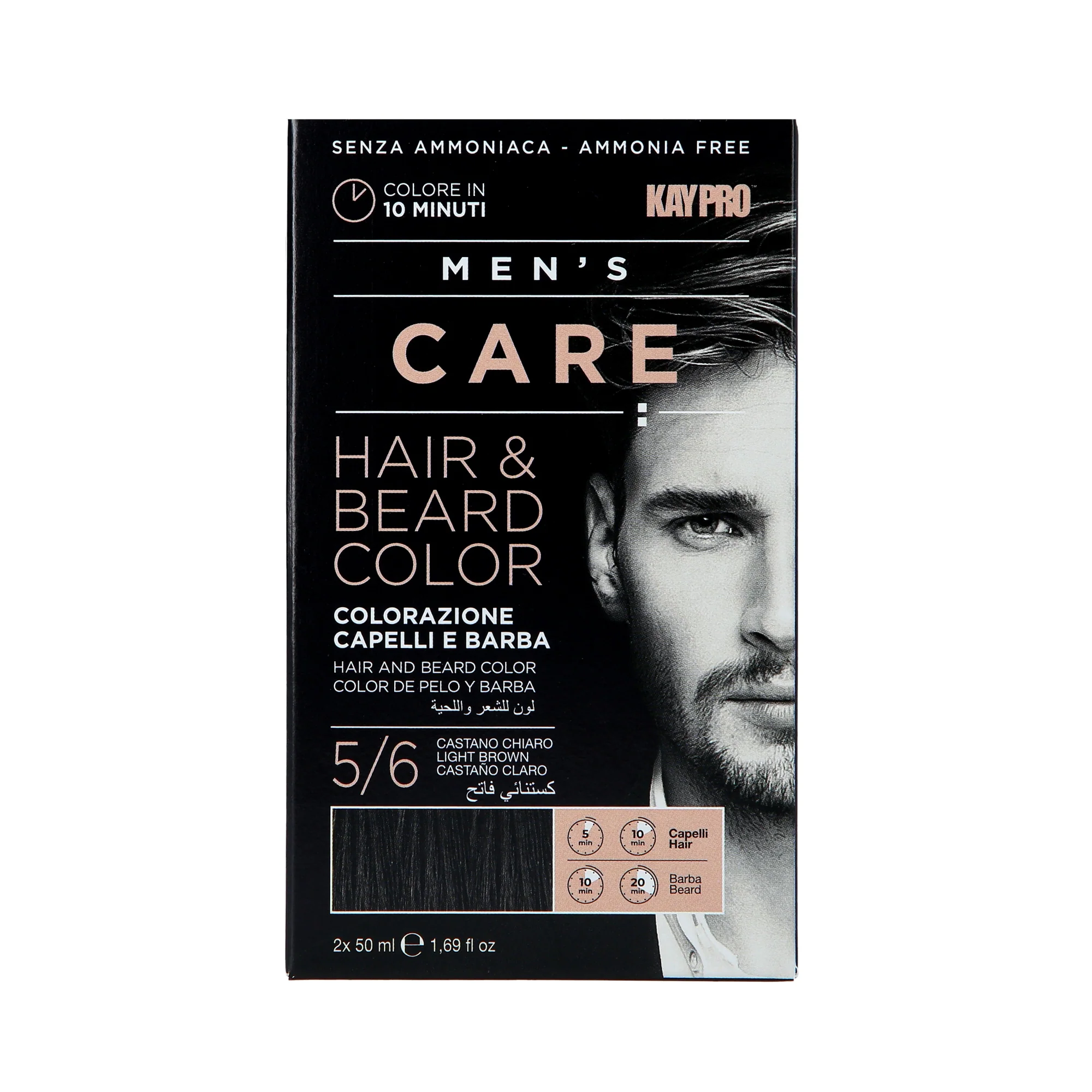 KAYPRO MEN’S CARE Odsiwiacz dla mężczyzn do włosów i zarostu 5/6 Brąz 2x50 ml