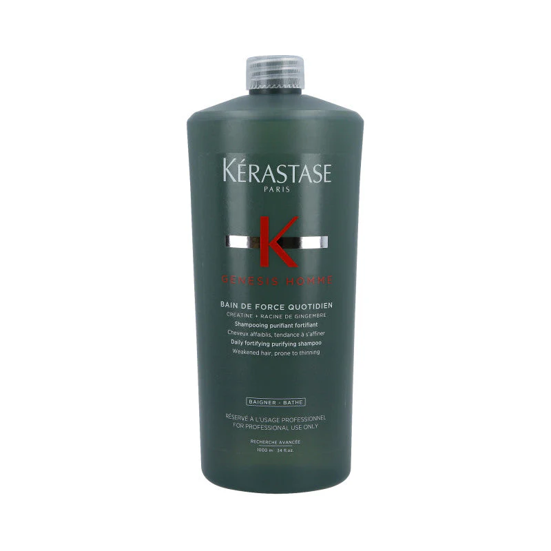 KÉRASTASE GENESIS HOMME BAIN DE FORCE QUOTIDIEN Kąpiel oczyszczająco-wzmacniająca do włosów przerzedzonych 1000 ml