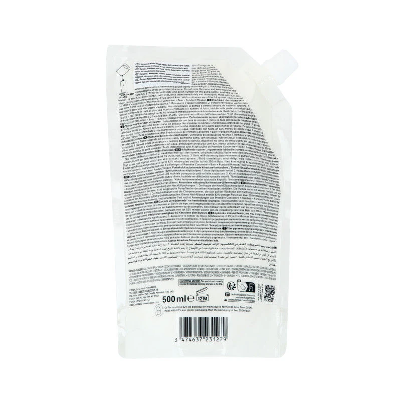KÉRASTASE PREMIÉRE BAIN DECALCIFIANT REFILL Odbudowująca kąpiel dekalcyfikująca do włosów zniszczonych 500 ml - Image 2