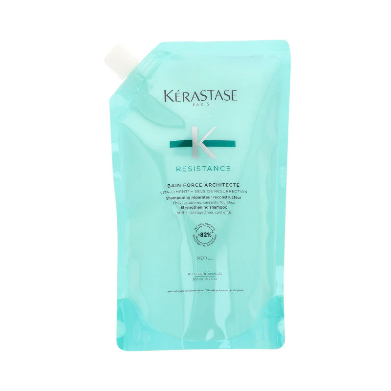 KÉRASTASE RESISTANCE BAIN FORCE REFILL Wzmacniająca kąpiel do włosów delikatnych i zniszczonych 500 ml