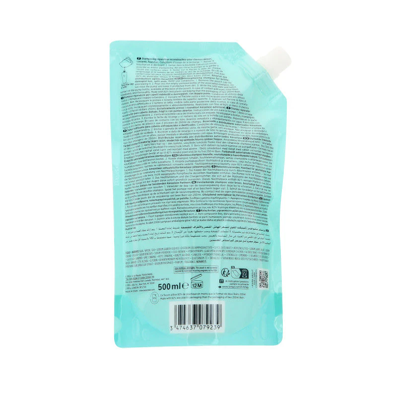 KÉRASTASE RESISTANCE BAIN FORCE REFILL Wzmacniająca kąpiel do włosów delikatnych i zniszczonych 500 ml - Image 2