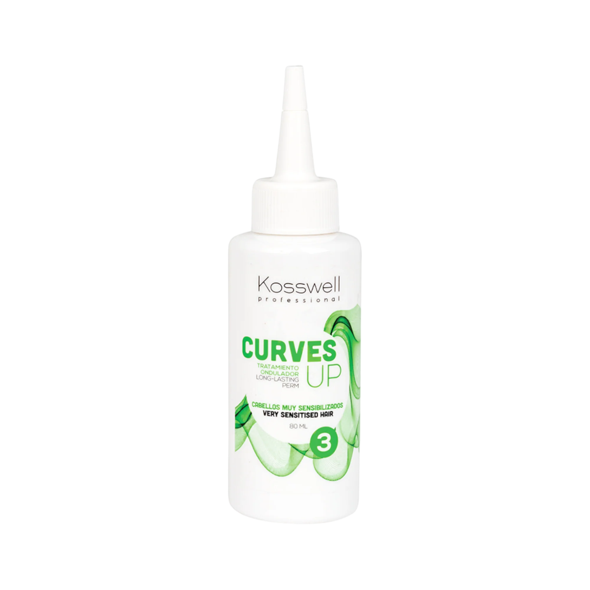 KOSSWELL CURVES UP 3 Płyn do trwalej ondulacji do włosów delikatnych i wrażliwych 80 ml