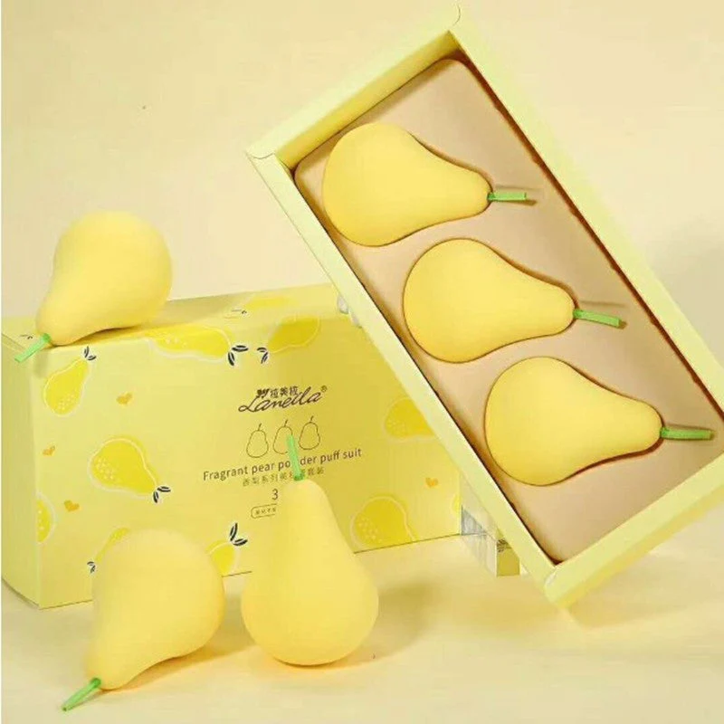 LANEILA BEAUTY PUFF PEAR Gąbki do makijażu 3 szt. - Image 2