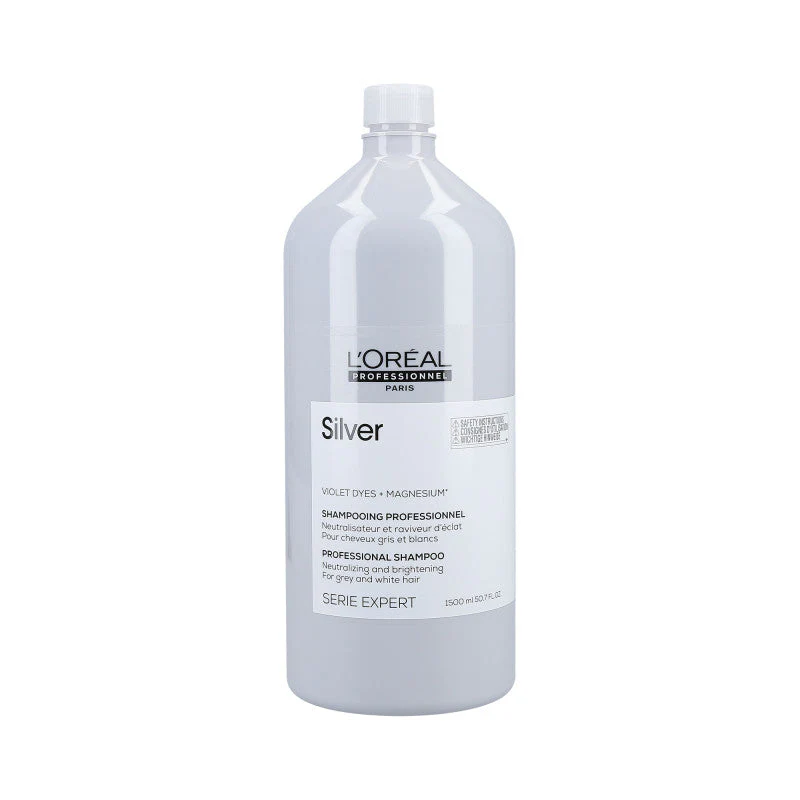 L'OREAL PROFESSIONNEL MAGNESIUM SILVER Szampon rozjaśniający do włosów siwych 1500 ml