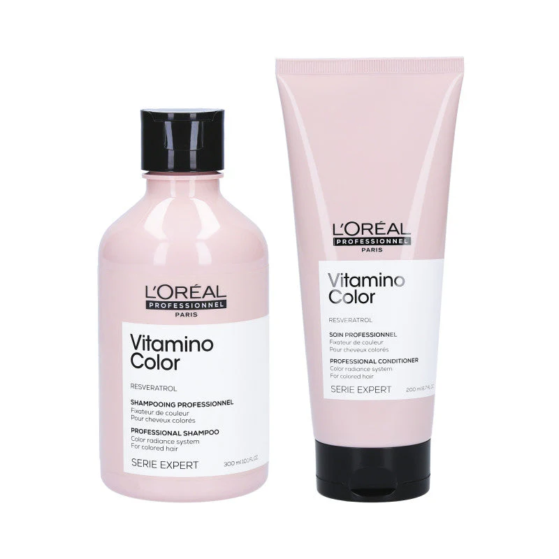 L’OREAL PROFESSIONNEL VITAMINO COLOR Zestaw do włosów farbowanych Szampon 300 ml + Odżywka 200 ml