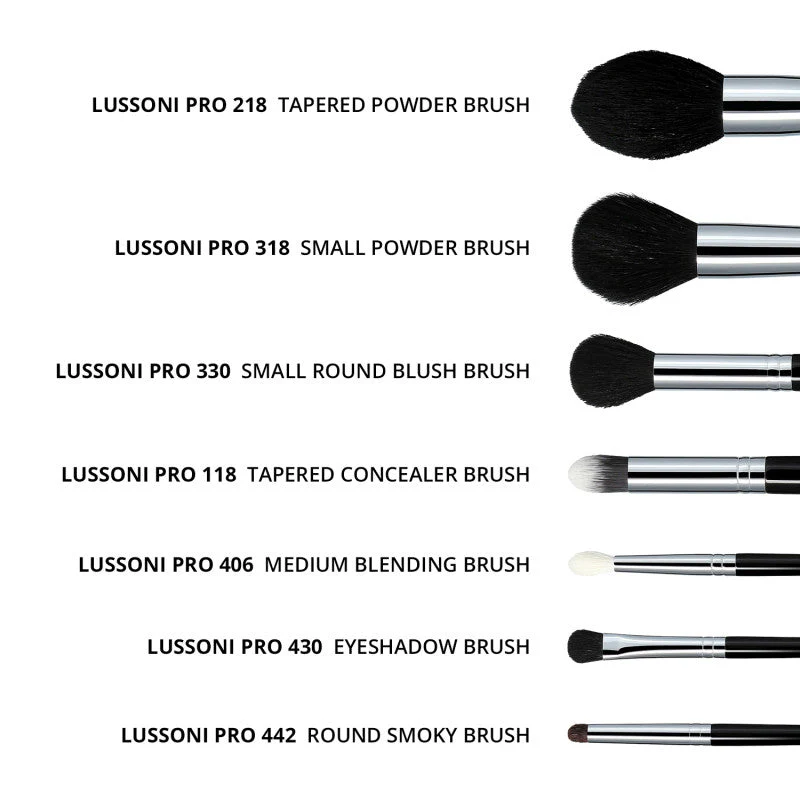 LUSSONI Beauty Queen - Zestaw 7 Profesjonalnych pędzli do makijażu - Image 3