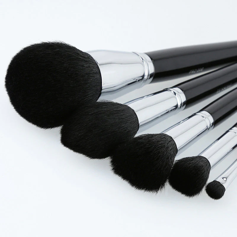 LUSSONI Makeup Essentials - Zestaw 5 profesjonalnych pędzli do makijażu - Image 3