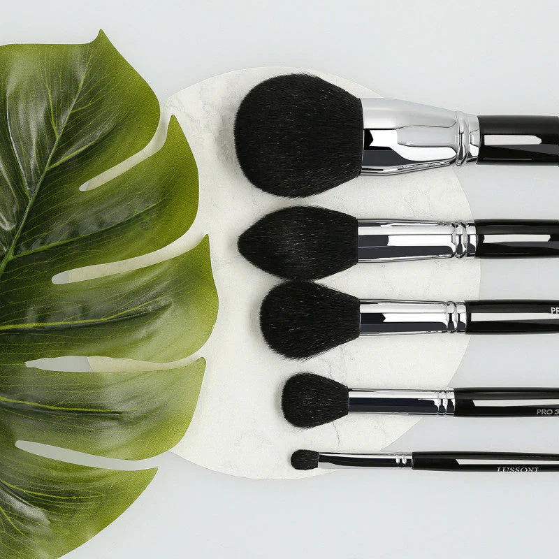 LUSSONI Makeup Essentials - Zestaw 5 profesjonalnych pędzli do makijażu - Image 4