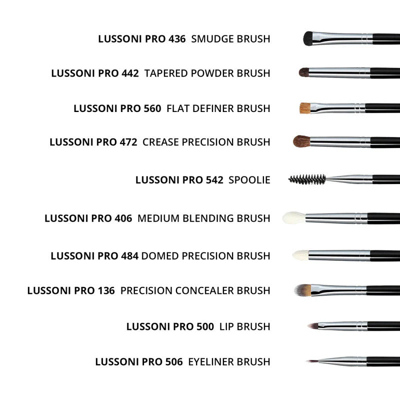 LUSSONI Master Kit Zestaw 15 profesjonalnych pędzli do makijażu z pasem charakteryzatorskim - Image 2
