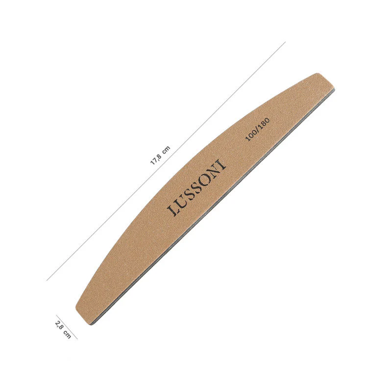 LUSSONI Pilnik do paznokci PREMIUM, Łódka, 100/180, 10 szt. - Image 2