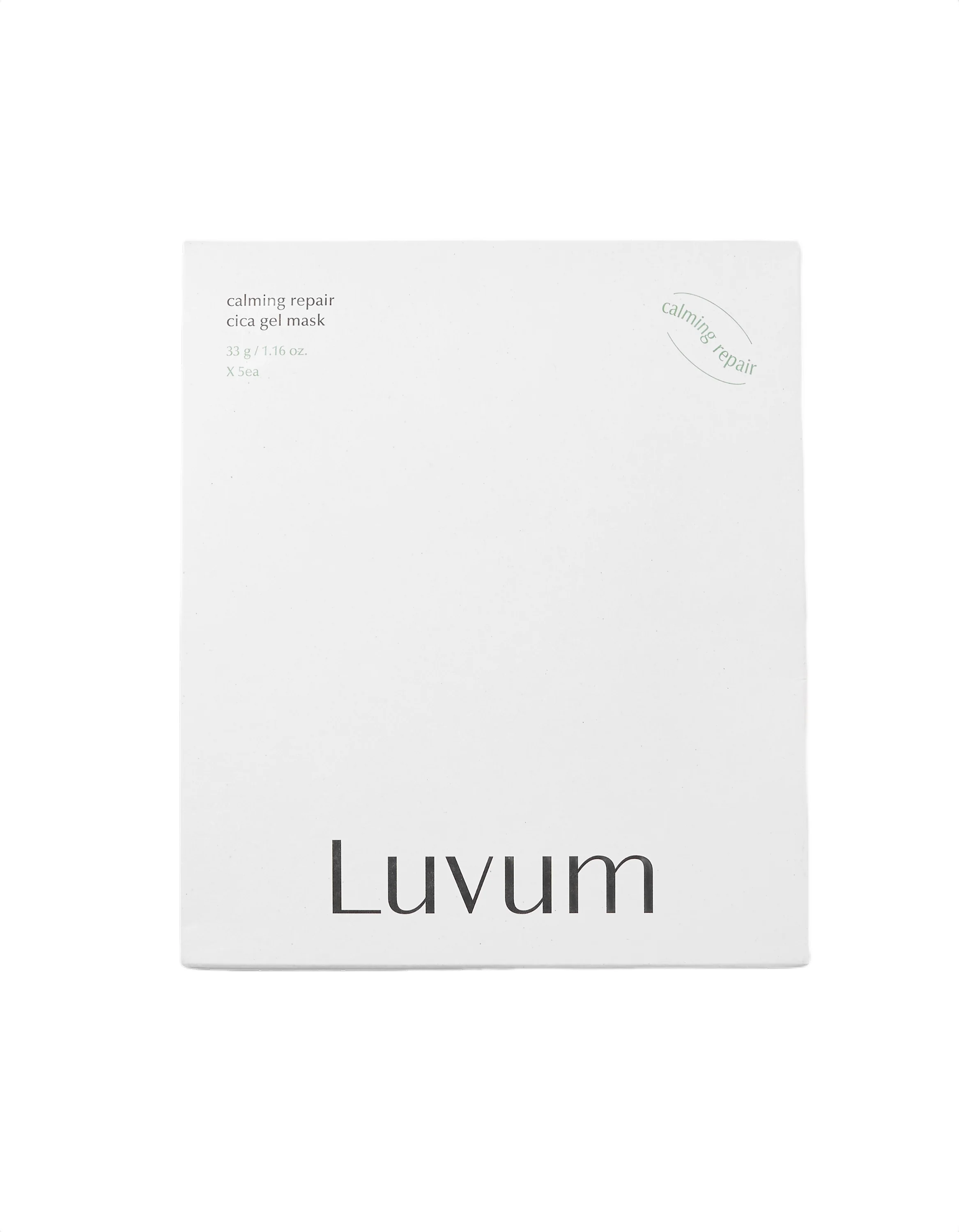 LUVUM CALMING REPAIR CICA Hydrożelowa maseczka w płachcie z ekstraktem z młodej wąkroty azjatyckiej 5 szt.