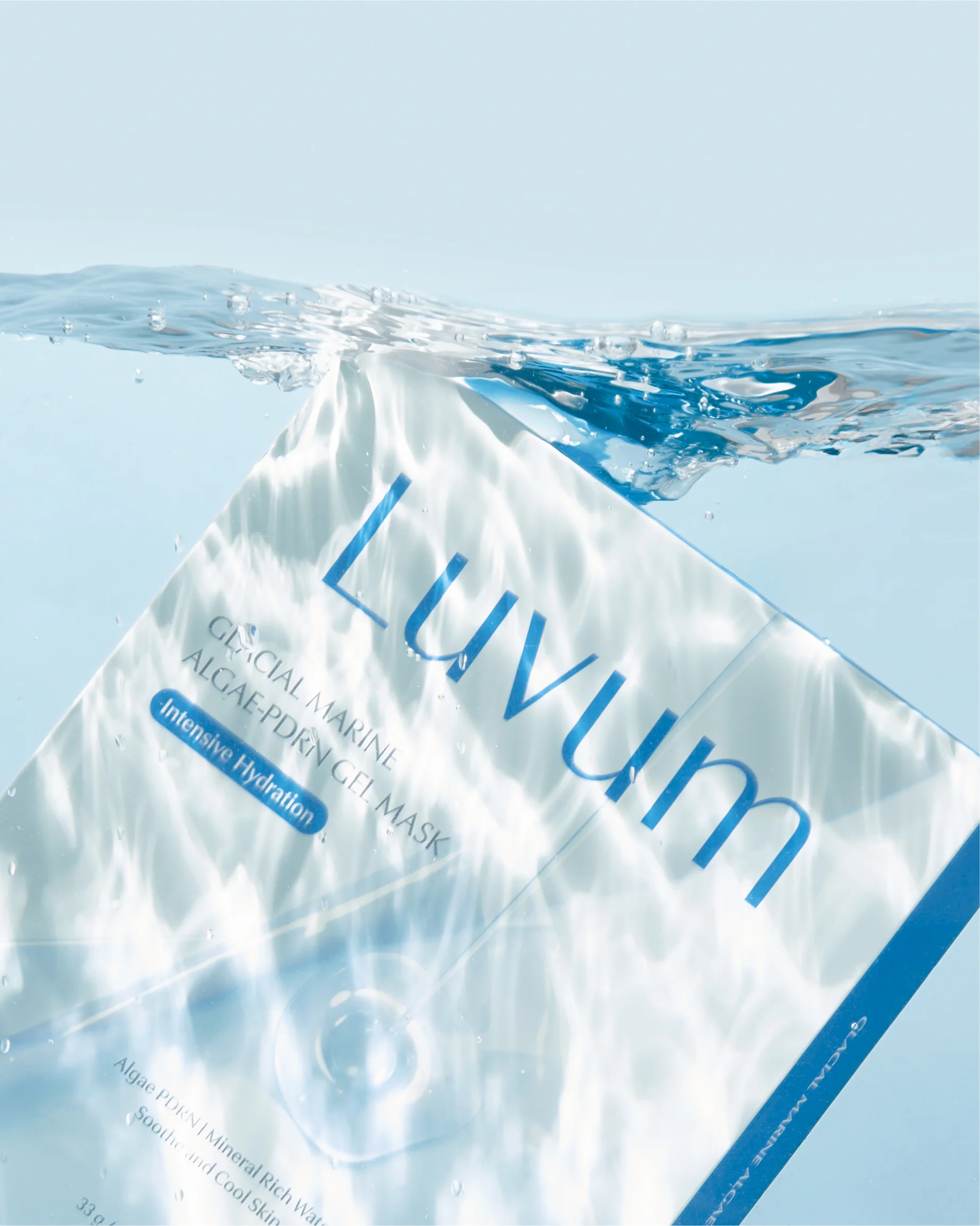 LUVUM GLACIAL MARINE ALGAE-PDRN GEL MASK Kojąca hydrożelowa maska do twarzy 5 szt. - Image 5
