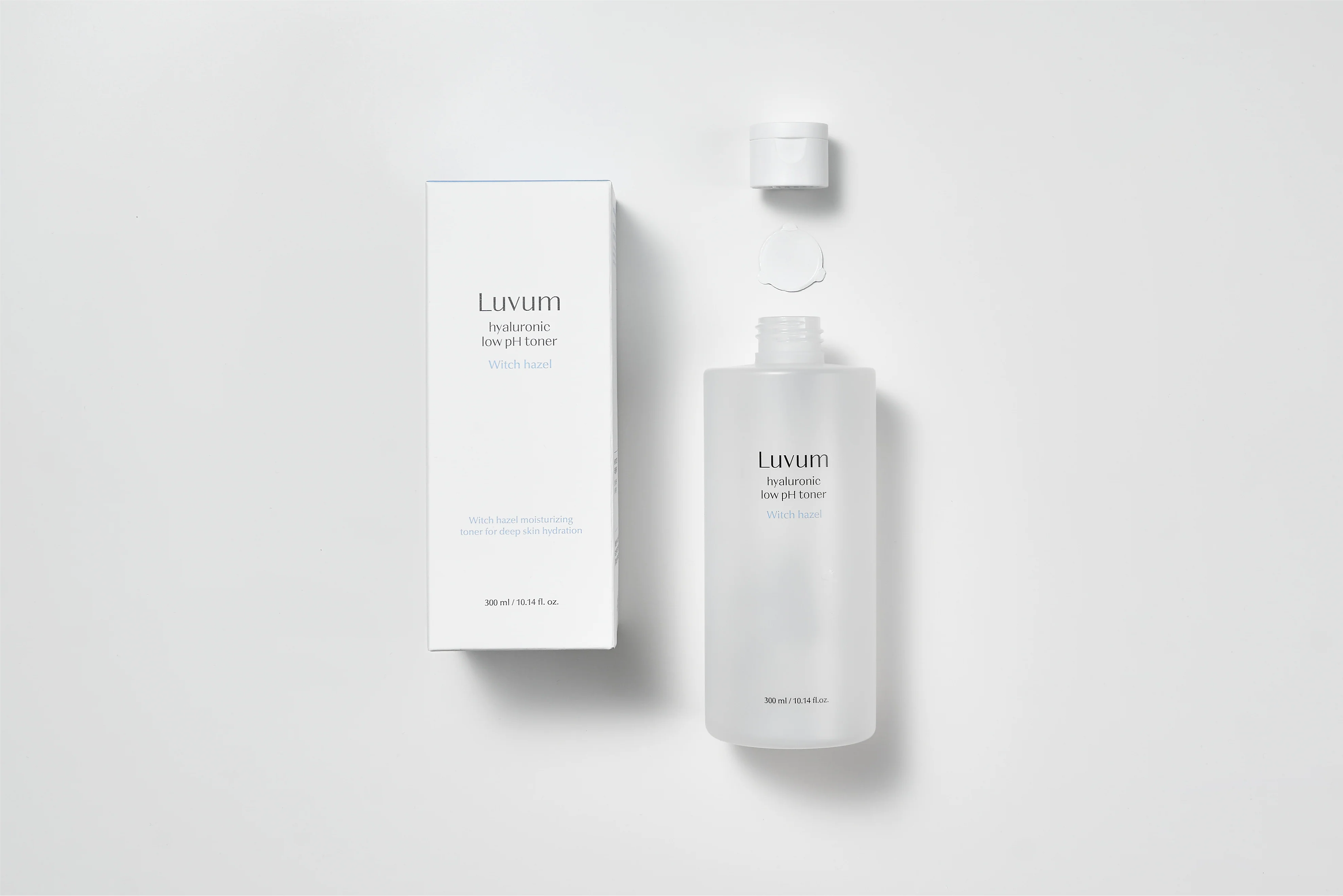 LUVUM WITCH HAZEL HYALURONIC LOW PH TONER Nawilżający tonik o niskim pH z niskocząsteczkowym roślinnym kwasem hialuronowym 300 ml - Image 3