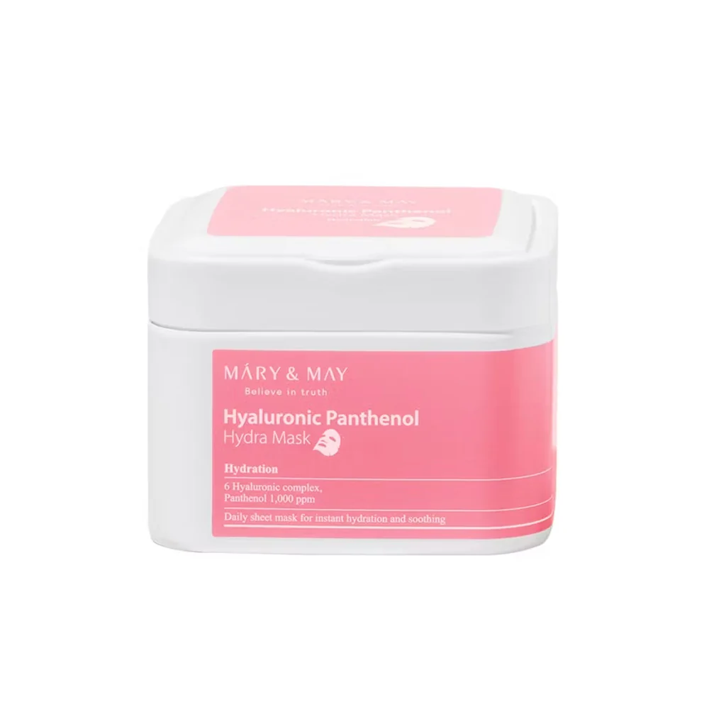 MARY & MAY HYALURONIC PANTHENOL HYDRA MASK Zestaw nawilżających maseczek w płachcie z kwasem hialuronowym 30 szt.