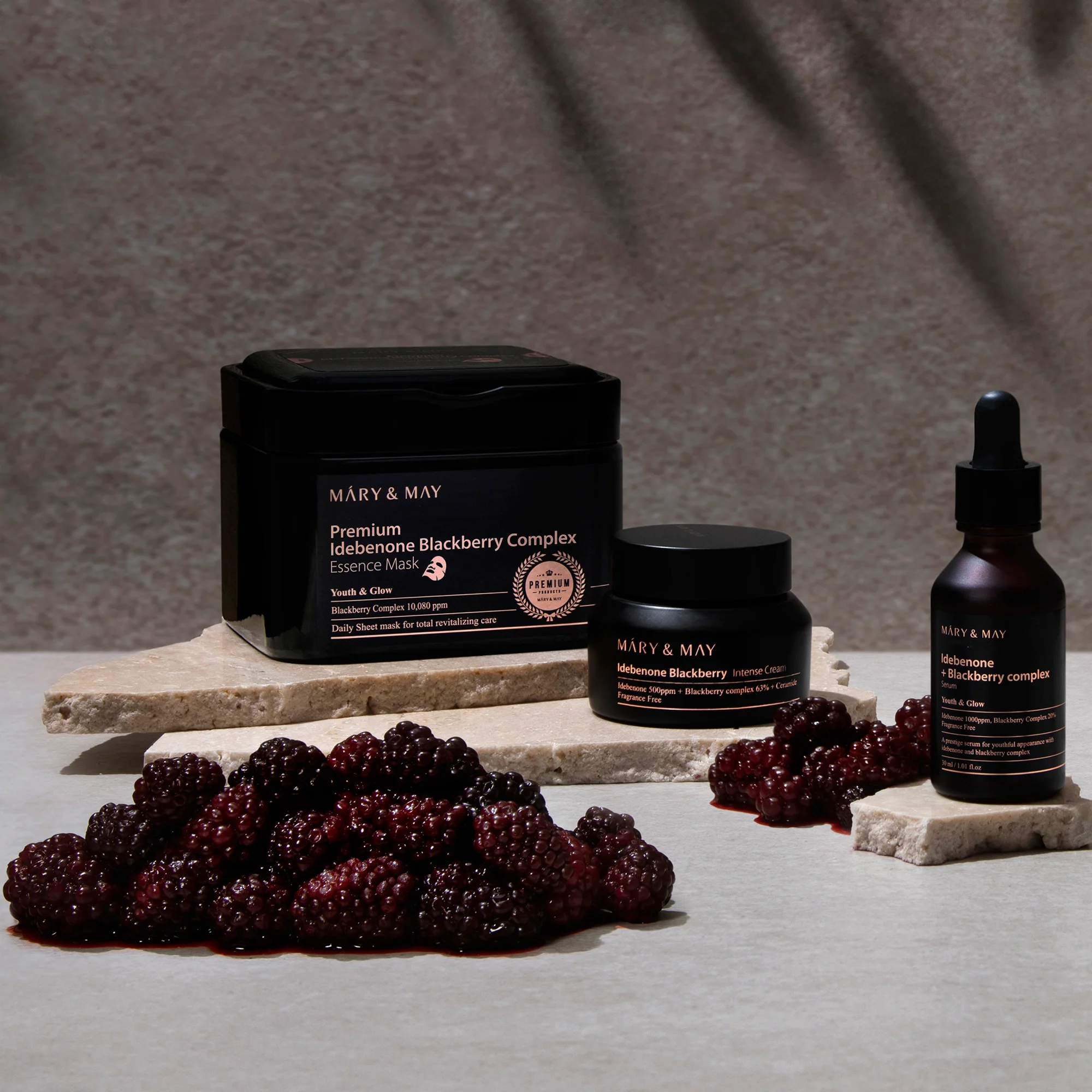 MARY & MAY IDEBENONE BLACKBERRY INTENSE Zaawansowany krem regenerujący do twarzy 70 g - Image 2