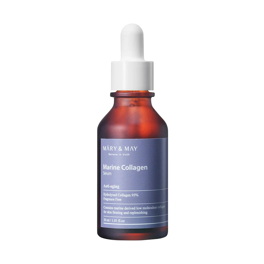 MARY & MAY MARINE COLLAGEN Nawilżająco – ujędrniające serum do twarzy z kolagenem 30 ml
