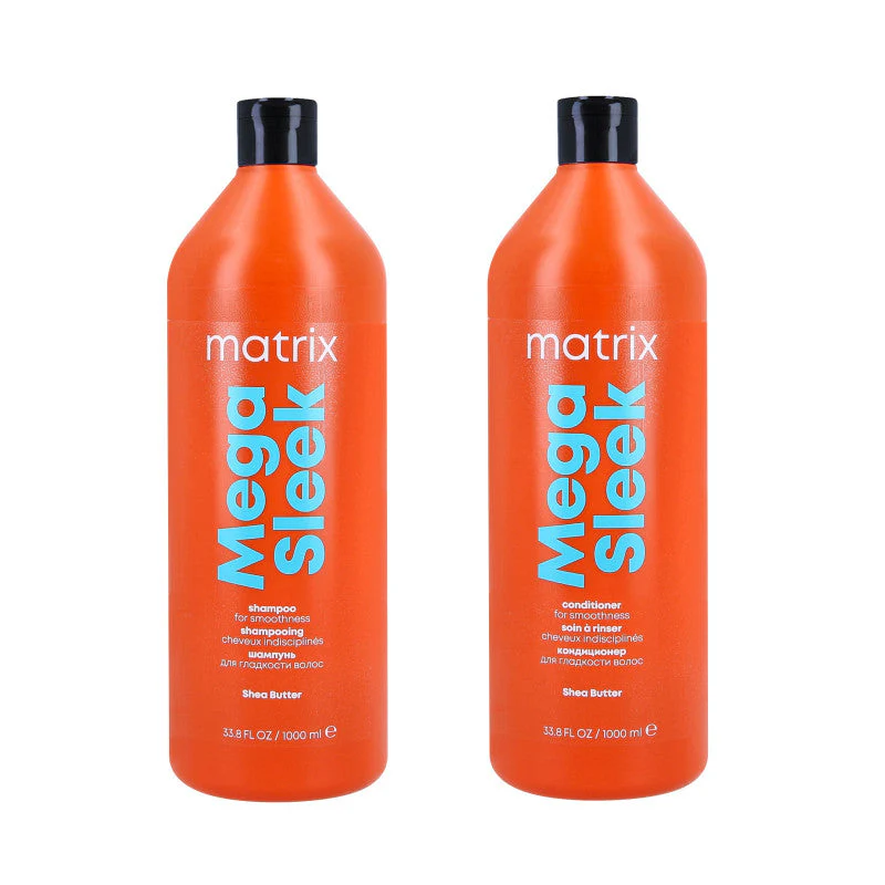 MATRIX TOTAL RESULTS MEGA SLEEK Zestaw wygładzający do szorstkich włosów szampon 1000 ml + odżywka 1000 ml